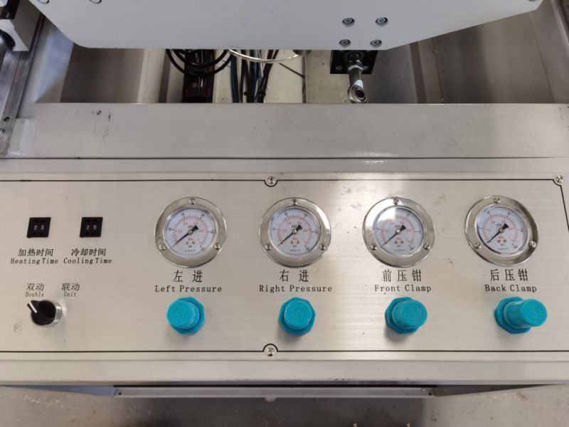 Time Setting and Air Pressure Setting of Round Guide Rail of PVC Window Four Head Welding Machine